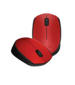 Mouse óptico Logitech M170 Vermelho sem fio com design ambidestro compacto, conexão USB, 1000DPI