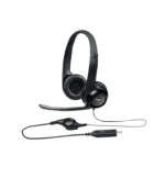 Headset com fio USB H390 Preto Logitech com almofadas