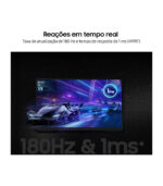 Monitor Gamer Samsung Odyssey G3, 27" Full HD, 180Hz, DisplayPort e HDMI, Ajuste de Altura, Preto - LS27DG300ELXZD - Imagem 9
